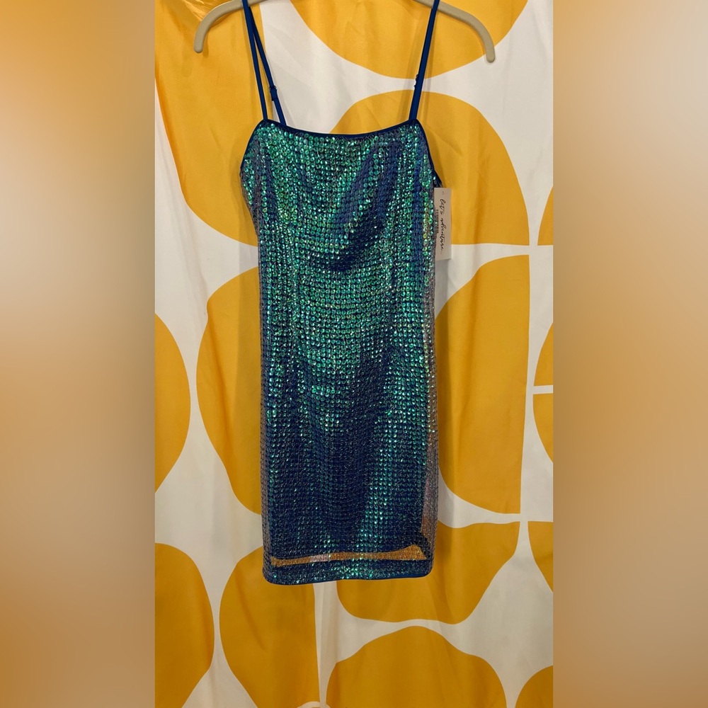 12th Tribe Blue Sequenced Dress